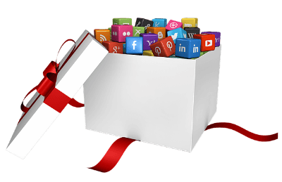 Social Media Icons in a Box