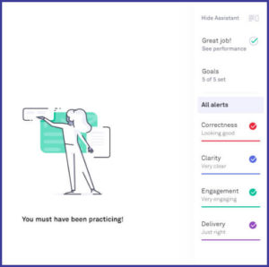 Grammarly Assistant approval of Grammar correctness